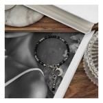 BOHO LUNAR MATOWA CZERŃ I SREBRO