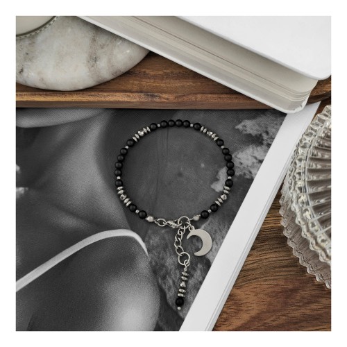 BOHO LUNAR MATOWA CZERŃ I SREBRO