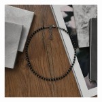 CZARNO SREBRNY CHOKER 1:1