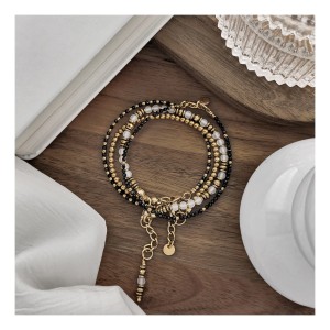 KOMPLET BRANSOLETEK -BOHO CRYSTAL MIST-WERSJA ZŁOTA