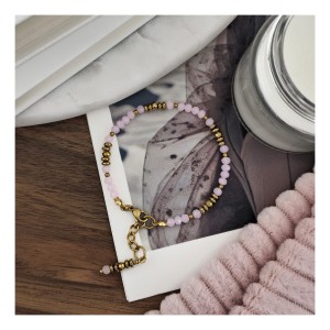 BRANSOLETKA BOHO MILKY ROSE WERSJA ZŁOTA