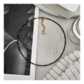 CHOKER CZARNY SPINEL I ZŁOTY HEMATYT 8:1