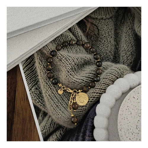 BRANSOLETKA BOHO GOLDEN EMBERWOOD