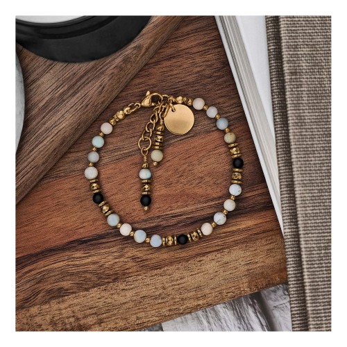 AMAZONIT I ONYKS - BOHO - WERSJA ZŁOTA