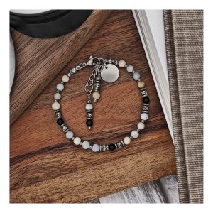 AMAZONIT I ONYKS - BOHO - WERSJA SREBRNA