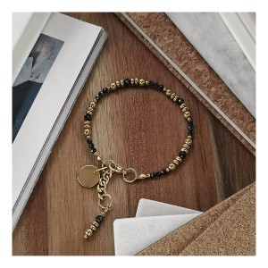 BOHO POŁYSKUJĄCA CZERŃ I ZŁOTO 