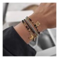 KOMPLET BOHO CZERŃ BŁĘKIT I ZŁOTO