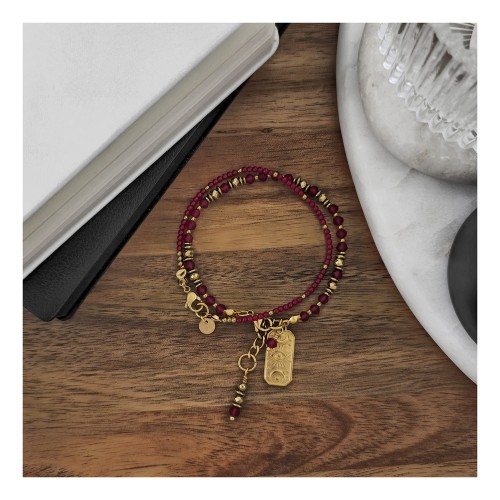 DUO BOHO CZERWIEŃ I ZŁOTO