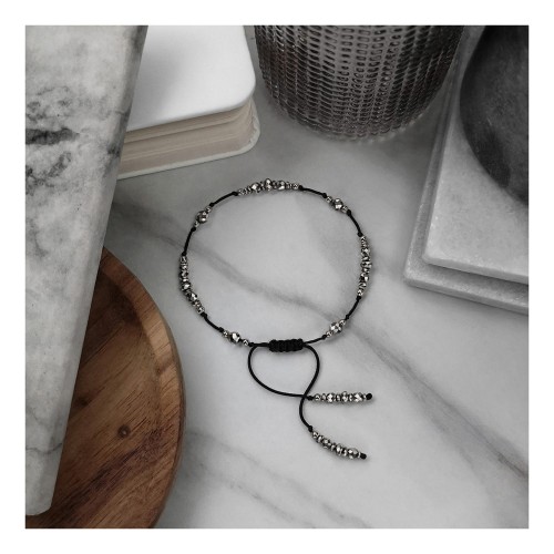 BOHO -  CZERŃ I SREBRNE ORNAMENTY