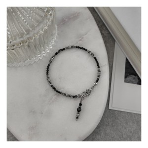 CZARNY SPINEL I SREBRNY HEMATYT PLUS ZAWIESZKA